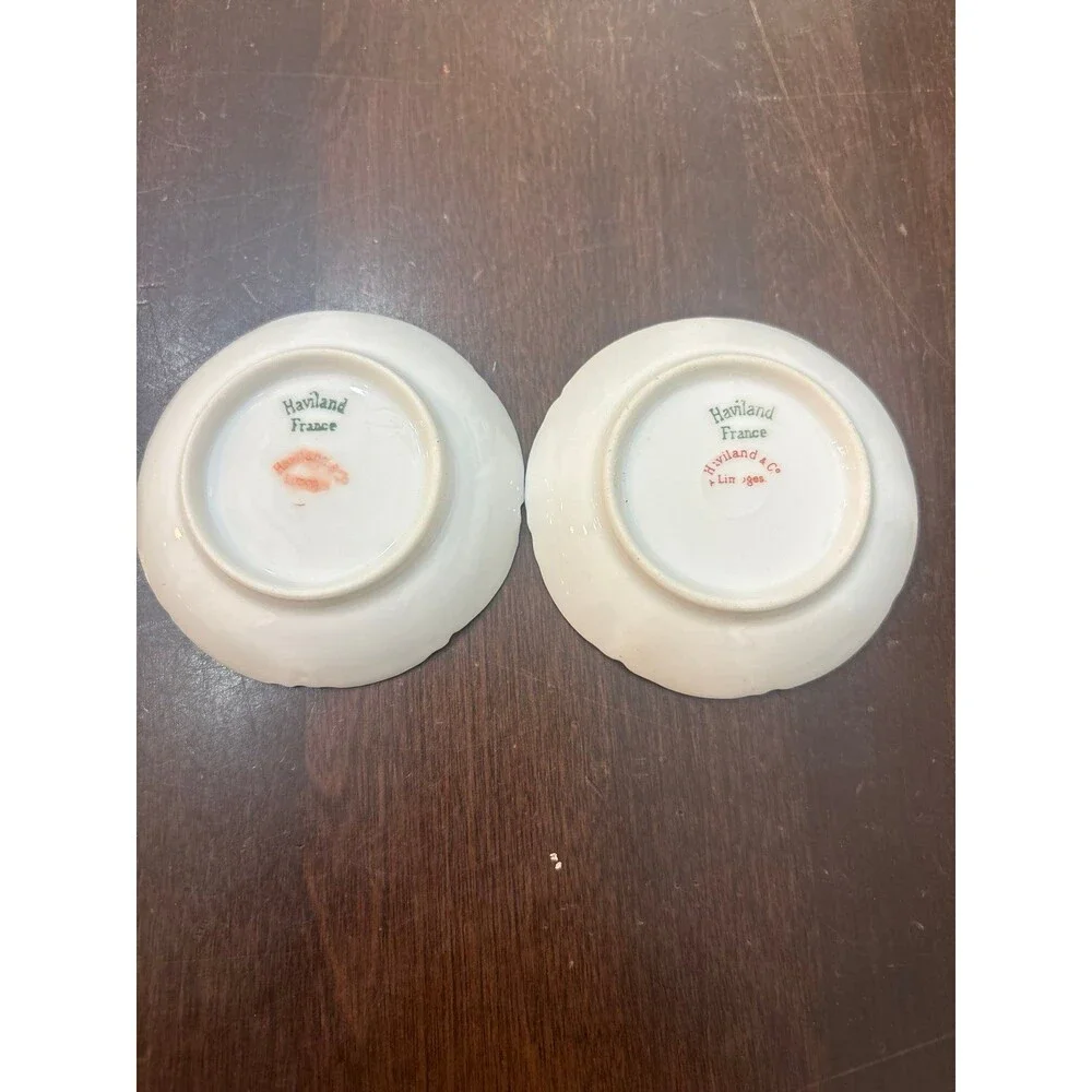 H&C Limoges Gold Clover Leaf Schleiger Butter Pats